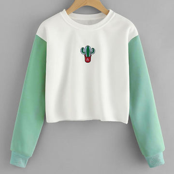 Cactus Patchwork Crop Shirt