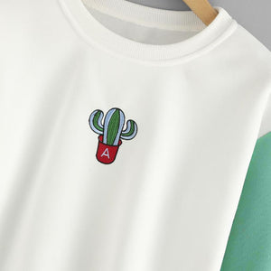 Cactus Patchwork Crop Shirt
