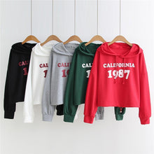 Load image into Gallery viewer, &#39;CALIFORNIA 1987&#39; Crop Hoodie