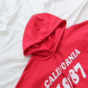 'CALIFORNIA 1987' Crop Hoodie