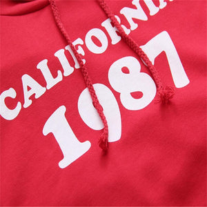 'CALIFORNIA 1987' Crop Hoodie