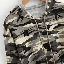 Load image into Gallery viewer, Camouflage Crop Hooded Shirt