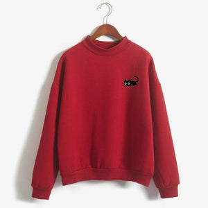 Cat Fleeced Sweatshirt