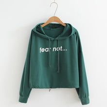 Load image into Gallery viewer, &#39;Fear Not&#39; Crop Hoodies