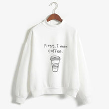 Load image into Gallery viewer, &#39;First, I Need Coffee.&#39; Turtleneck Sweatshirt