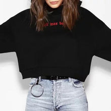 Load image into Gallery viewer, &#39;Hell was boring&#39; Crop Hoodie