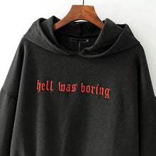 Load image into Gallery viewer, &#39;Hell was boring&#39; Crop Hoodie