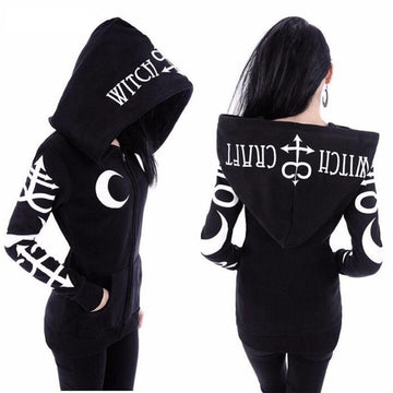 Large Hat Zip-Up Fleeced Hoodie