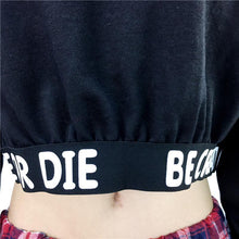 Load image into Gallery viewer, Long Sleeve Round Neck Crop Sweatshirt