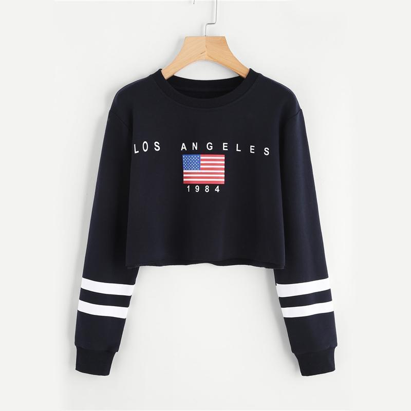 'LOS ANGELES' Crop Sweatshirt