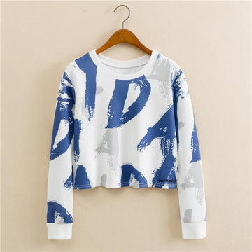 O-Neck Crop Sweatshirt