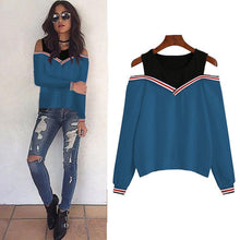 Load image into Gallery viewer, Open Shoulder Sweatshirt