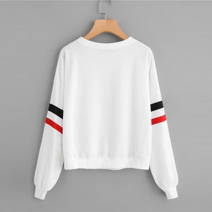 'okay' Striped Sweatshirt