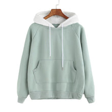 Load image into Gallery viewer, Pale Green Patchwork Hoodie