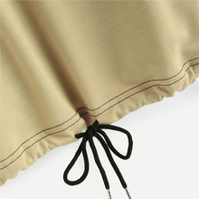 Load image into Gallery viewer, Patchwork Drawstring Hem Sweatshirt