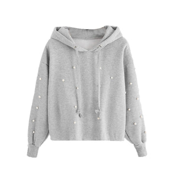 Pearl Decoration Hoodie