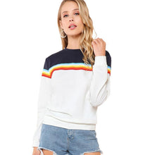 Load image into Gallery viewer, Rainbow Striped Sweatshirt