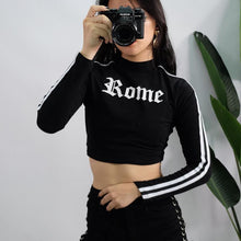 Load image into Gallery viewer, &#39;Rome&#39; Striped Turtleneck Crop Shirt