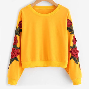 Rose Applique Sweatshirt