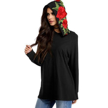 Load image into Gallery viewer, Rose Embroidery Hoodie