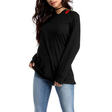 Load image into Gallery viewer, Rose Embroidery Hoodie