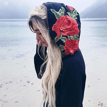 Load image into Gallery viewer, Rose Embroidery Hoodie