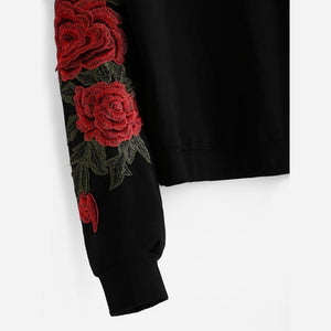 Rose Embroidery Sweatshirt