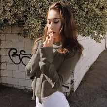 Load image into Gallery viewer, Rounded Hem Hooded Shirt