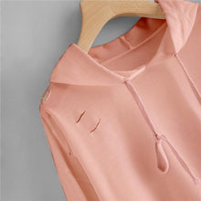Load image into Gallery viewer, Shredded Crop Hoodie