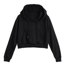 Load image into Gallery viewer, Solid Color Crop Hoodie