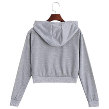 Load image into Gallery viewer, Solid Color Crop Hoodie