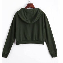 Load image into Gallery viewer, Solid Color Crop Hoodie