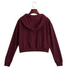 Load image into Gallery viewer, Solid Color Crop Hoodie