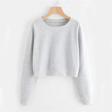 Load image into Gallery viewer, Solid Crop Sweatshirt