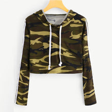 Load image into Gallery viewer, Camouflage Crop Hoodie