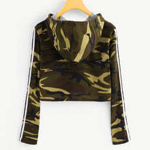 Load image into Gallery viewer, Camouflage Crop Hoodie