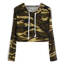 Load image into Gallery viewer, Camouflage Crop Hoodie