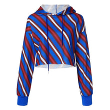 Load image into Gallery viewer, Striped Crop Hoodie