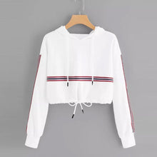 Load image into Gallery viewer, Striped Crop Hoodie