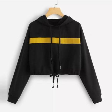 Striped Crop Hoodie
