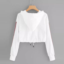 Load image into Gallery viewer, Striped Crop Hoodie