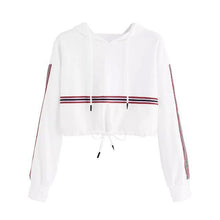 Load image into Gallery viewer, Striped Crop Hoodie