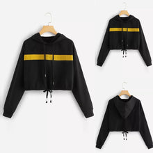 Load image into Gallery viewer, Striped Crop Hoodie