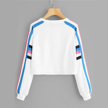 Load image into Gallery viewer, Striped Crop Sweatshirt