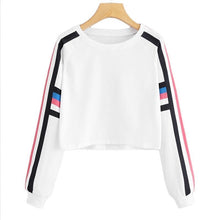 Load image into Gallery viewer, Striped Crop Sweatshirt