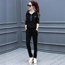 Load image into Gallery viewer, Striped Hooded Shirt &amp; Pants (2 Piece Set)