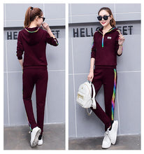 Load image into Gallery viewer, Striped Hooded Shirt &amp; Pants (2 Piece Set)