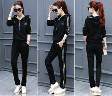 Load image into Gallery viewer, Striped Hooded Shirt &amp; Pants (2 Piece Set)