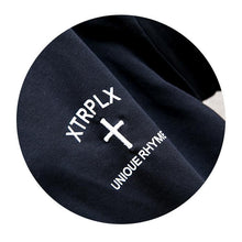 Load image into Gallery viewer, Striped Patchwork Sleeve Hoodie