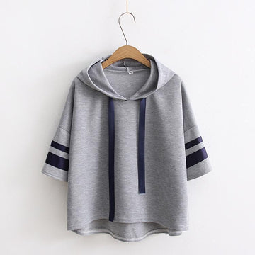 Striped Loose Hoodie